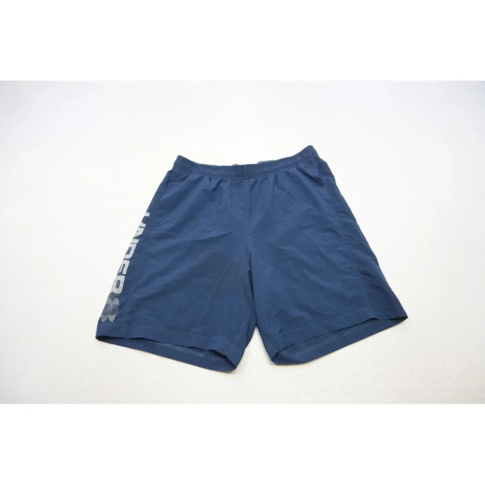 Under Armour HeatGear Athletic Shorts Mens Large Blue Good Graphic Loose‎ Fit